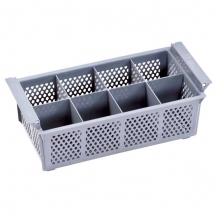 Omcan 8 Compartment Dishwasher Cutlery Basket, Gray 43506