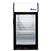 ATOSA 18" Black Exterior Right Hinged Glass Door Countertop Cooler CTD-3ST