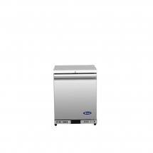 ATOSA 24" Stainless Steel Right Hinged Solid 1 Door Under Counter Freezer Shallow Depth AUF24SD