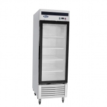 Atosa  27" Stainless Steel Hinged Glass 1 Door Freezer MCF8701GR