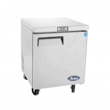 ATOSA 27" Stainless Steel Right Hinged Solid 1 Door Undercounter Cooler MGF8401GR
