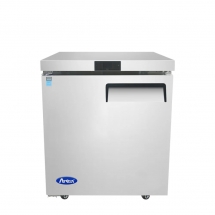 ATOSA 27" Stainless Steel  Left Hinged Solid one door Undercounter Freezer MGF8405GRL