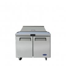 ATOSA 36" Refrigerated Standard Top Sandwich Prep. Table with 10 x 1/6 poly pans MSF3610GR 