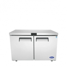 ATOSA 48" Stainless Steel Hinged Solid 2 door Undercounter Cooler MGF8402GR