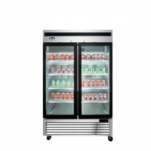 Atosa 54" Stainless Steel Hinged Glass 2 Door Cooler MCF8707GR
