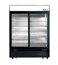 ATOSA 54" Black Exterior 2 Sliding Glass Door Cooler MCF8727GR  
