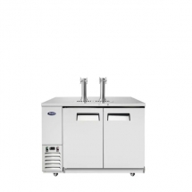 ATOSA 58" Stainless Steel Hinged Solid 2 Doors Direct Draw Keg Cooler with 2 Beer Tap Towers MKC58GR 