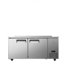 ATOSA 67" Right Side Mount Hinged Solid 2 door Worktop cooler with backsplash MGF67GR 