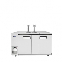 ATOSA 68" Stainless Steel Hinged Solid 2 Doors Direct Draw Keg Cooler with 2 Beer Tap Towers MKC68GR 