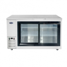Atosa 69" Stainless Steel Sliding Glass 2 Doors Shallow Depth Back Bar Cooler SBB69SGGRAUS1