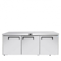 ATOSA  72" Stainless Steel Hinged Solid 3 Door Undercounter Cooler MGF8404GR