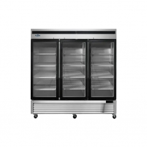 Atosa 81" Stainless Steel Hinged Glass 3 Door Freezer MCF8704GR