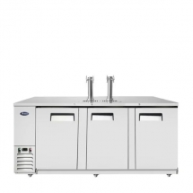 ATOSA 90" Stainless Steel Hinged Solid 3 Doors Direct Draw Keg Cooler with 2 Beer Tap Towers MKC90GR 