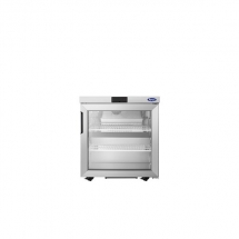 ATOSA AUR27GD 27" Stainless Steel Right Hinged Glass 1 Door Under Counter Cooler