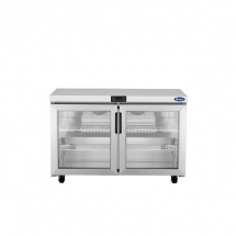 ATOSA AUR48GD 48" Stainless Steel Hinged Glass 2 Doors Under Counter Cooler