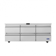 ATOSA AUR72D4 72" Stainless Steel 6 Drawers Under Counter Cooler