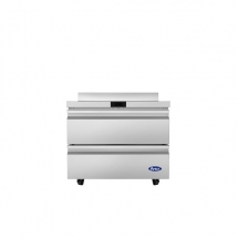 ATOSA AWF36D2 36" Stainless Steel 2 Drawer Worktop Freezer with Backsplash 