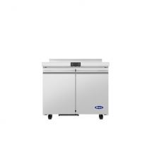 ATOSA AWR36SD 36" Stainless Steel Worktop Cooler with Backsplash Hinged Solid 2 Doors