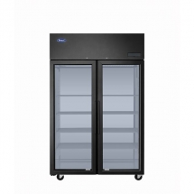 ATOSA PLUS-F2B-GD-S-PT Top Mount Compressor Pass Thru Hinged FRONT & REAR Glass Doors Cooler