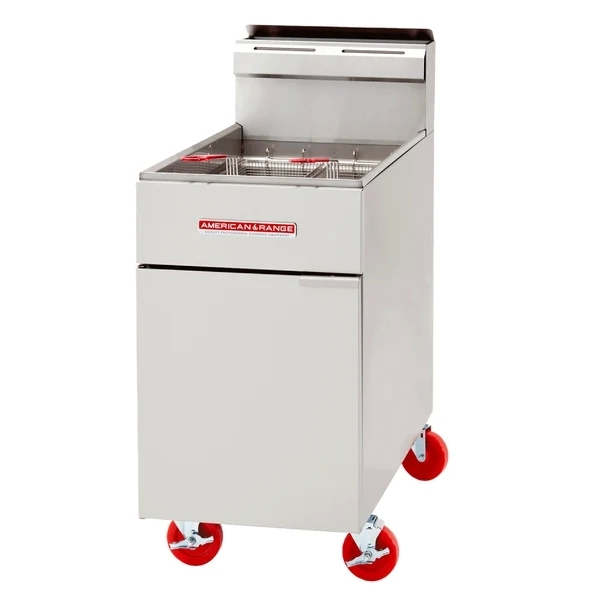 American Range AF-75  75 Lbs. Natural Gas Commercial Floor Deep Fryer