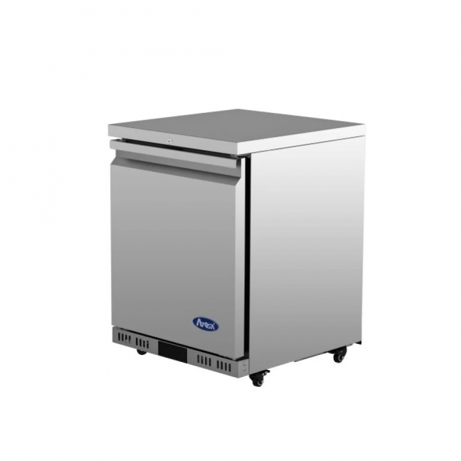 ATOSA 24" Stainless Steel Right Hinged Solid 1 door Under Counter Cooler Shallow Depth AUR24SD