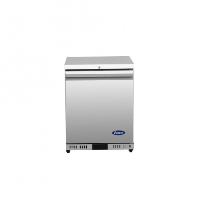 ATOSA 24" Stainless Steel Right Hinged Solid 1 door Under Counter Cooler Shallow Depth AUR24SD