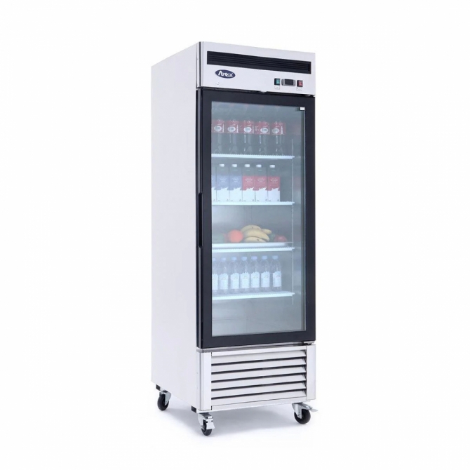 Atosa  27" Stainless Steel Hinged Glass 1 Door Cooler MCF8705GR