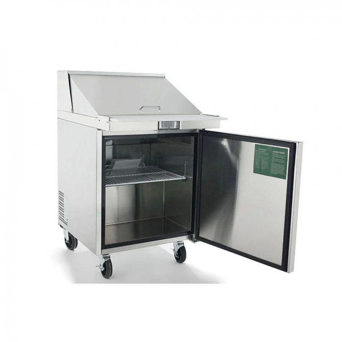 ATOSA 27" Refrigerated MEGA Top Sandwich Prep. Table with 12 x 1/6 poly pans MSF8305GR 