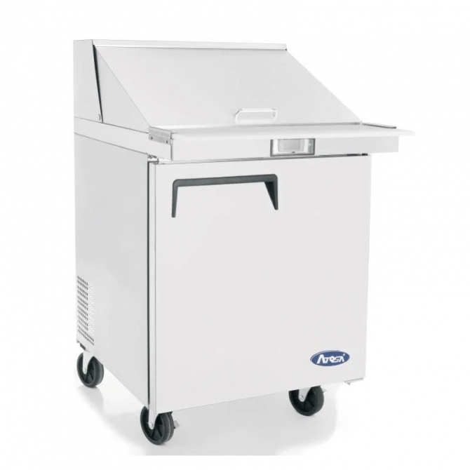 ATOSA 27" Refrigerated MEGA Top Sandwich Prep. Table with 12 x 1/6 poly pans MSF8305GR 