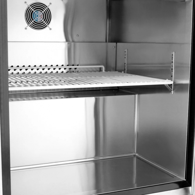 ATOSA 27" Stainless Steel  Left Hinged Solid one door Undercounter Freezer MGF8405GRL