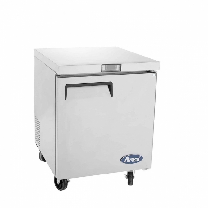 ATOSA 27" Stainless Steel Right Hinged Solid 1 door Undercounter Freezer MGF8405GR
