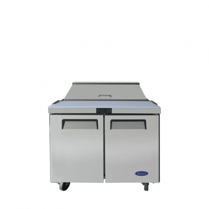 ATOSA 36" Refrigerated Standard Top Sandwich Prep. Table with 10 x 1/6 poly pans MSF3610GR 