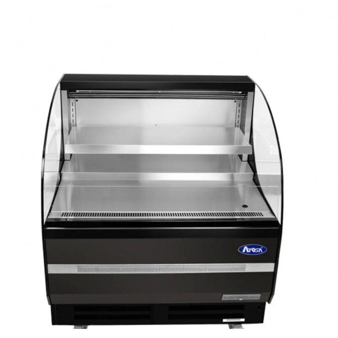ATOSA 39" Black Exterior Horizontal Open Air / Air Curtain Cooler Merchandiser ATHOM-39 