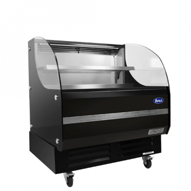 ATOSA 39" Black Exterior Horizontal Open Air / Air Curtain Cooler Merchandiser ATHOM-39 