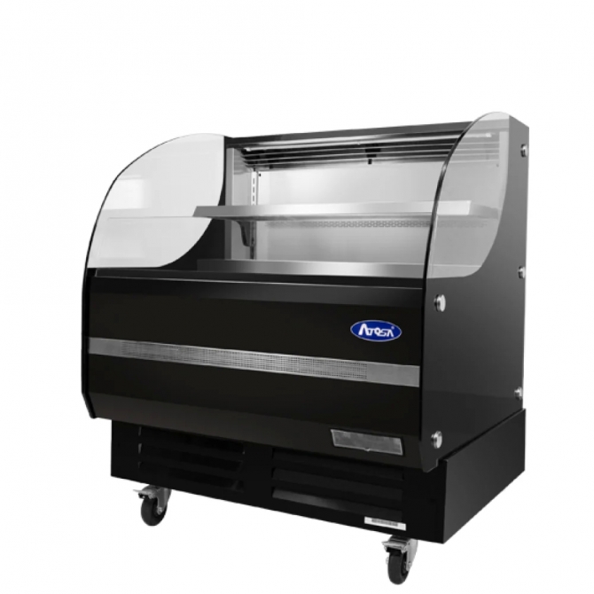 ATOSA 39" Black Exterior Horizontal Open Air / Air Curtain Cooler Merchandiser ATHOM-39 