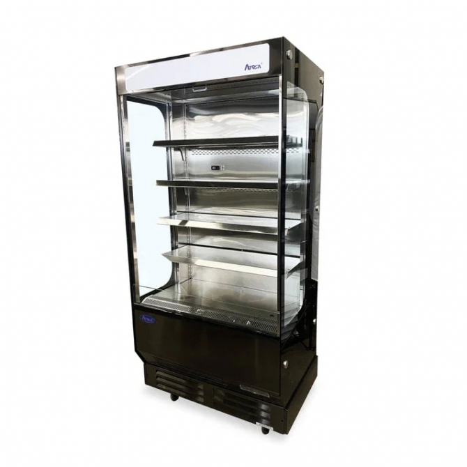 ATOSA  40" Black Exterior Vertical Air Curtain Cooler / Open Air Cooler Merchandiser AOM-40B