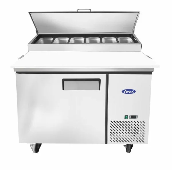 ATOSA 44" Refrigerated Pizza Prep Table with 6 x 1/3 size stainless steel pan MPF8201GR