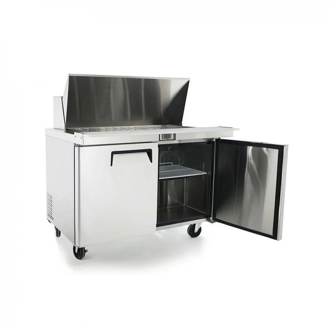 ATOSA 48" Refrigerated MEGA Top Sandwich Prep. Table with 18 x 1/6 poly pans MSF8306GR 
