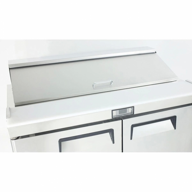 ATOSA 48" Refrigerated Standard Top Sandwich Prep. Table  with 12 x 1/6 poly pans MSF8302GR 