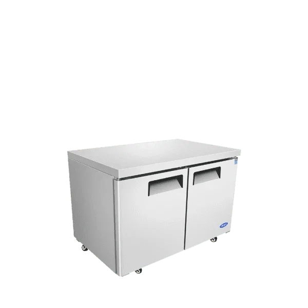 ATOSA 48" Stainless Steel Hinged Solid 2 door Undercounter Cooler MGF8402GR