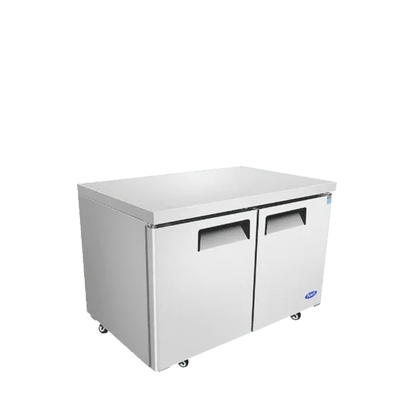 ATOSA 48" Stainless Steel Hinged Solid 2 Door Undercounter Freezer MGF8406GR