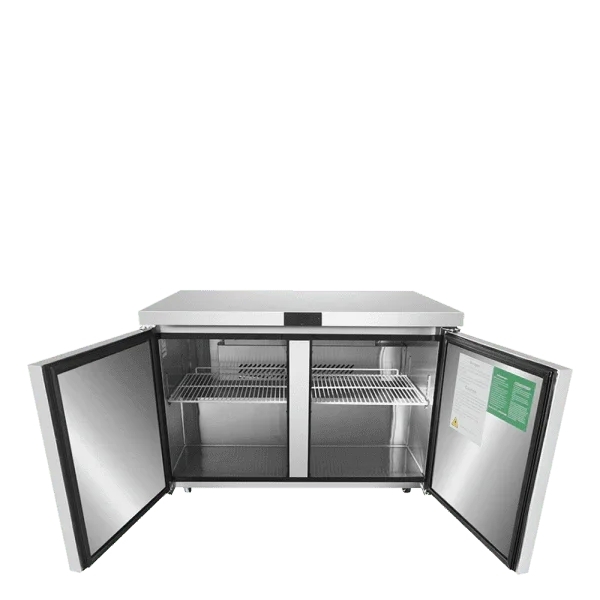 ATOSA 48" Stainless Steel Hinged Solid 2 Door Undercounter Freezer MGF8406GR