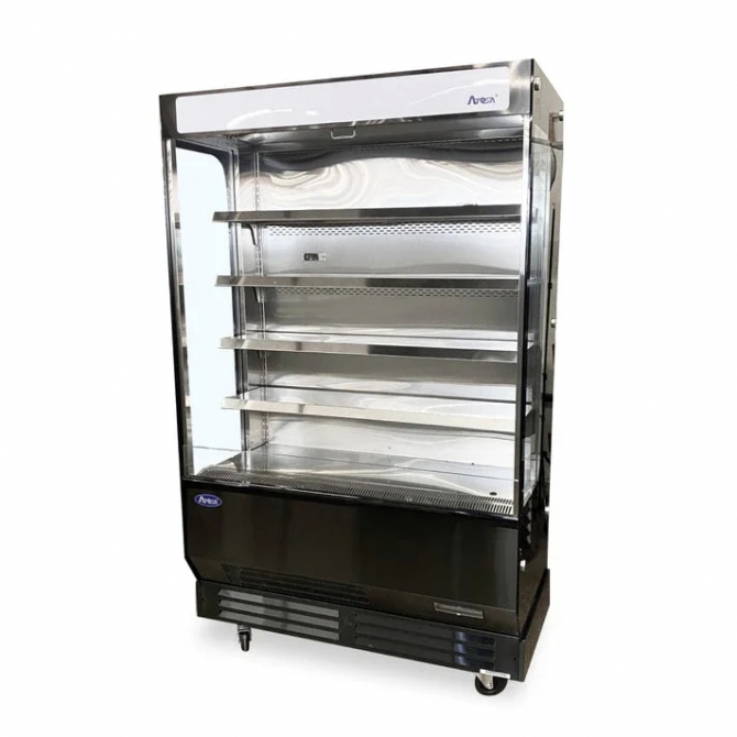 ATOSA  50" Black Exterior Vertical  Air Curtain Cooler / Open Air Cooler Merchandiser AOM-50B