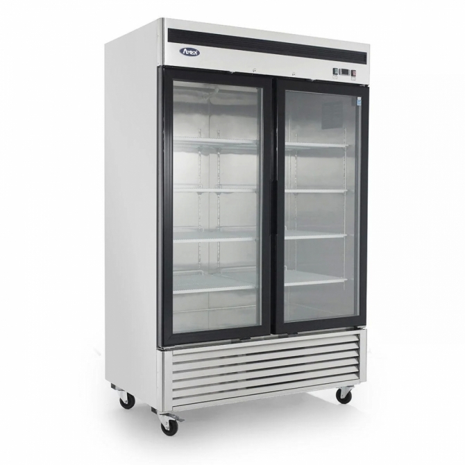 Atosa 54" Stainless Steel Hinged Glass 2 Door Freezer MCF8703ES