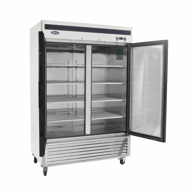 Atosa 54" Stainless Steel Hinged Glass 2 Door Freezer MCF8703ES
