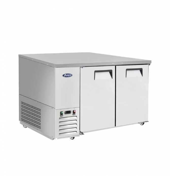 ATOSA 59" Stainless Steel HInged Solid 2 Door Back Bar Cooler MBB59GR 