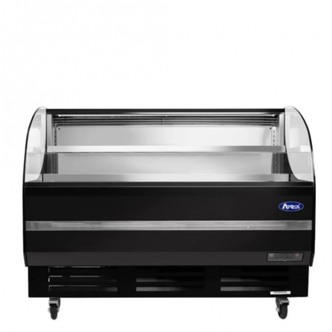 ATOSA 60" Black Exterior Horizontal Open Air / Air Curtain Cooler Merchandiser ATHOM-60 