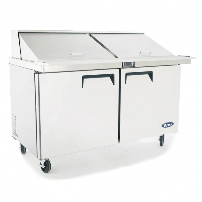 ATOSA 60" Refrigerated MEGA Top Sandwich Prep. Table with 24 x 1/6 poly pans MSF8307GR 