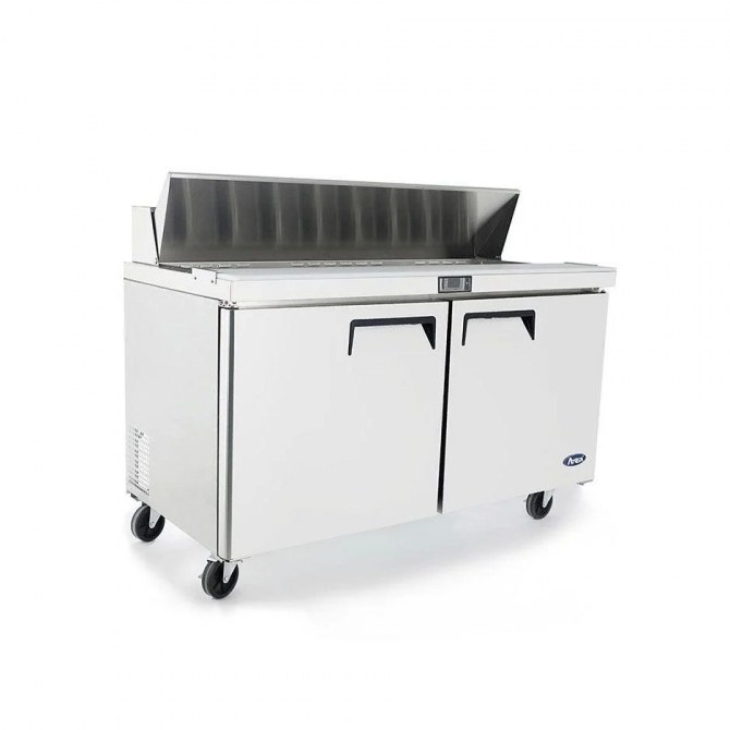 ATOSA 60" Refrigerated Standard Top Sandwich Prep. Table  with 16 x 1/6 poly pans MSF8303GR 