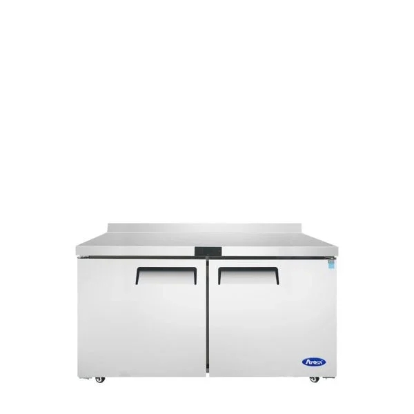 ATOSA 60" Stainless Steel Hinged Solid 2 Door Worktop Cooler MGF8410GR